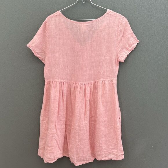 PRIV x Jillian Harris Hampton Linen Dress In Light Pink Size Small - Picture 5 of 10